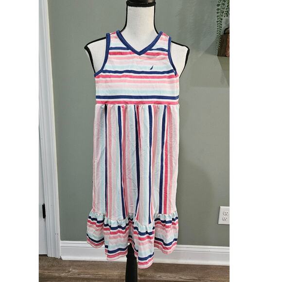 Nautica Girl's Size Small (7) Striped Sleeveless Dress - Picture 1 of 4